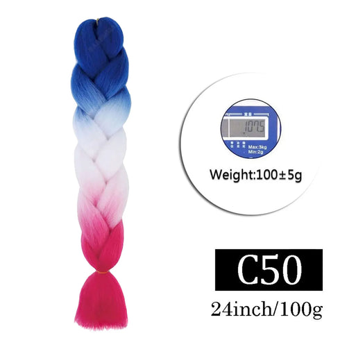  Jumbo Ombre Braiding Hair 24 Inch Pack cashymart