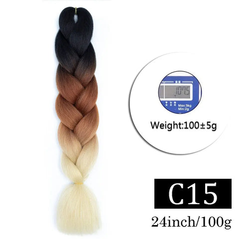  Jumbo Ombre Braiding Hair 24 Inch Pack cashymart