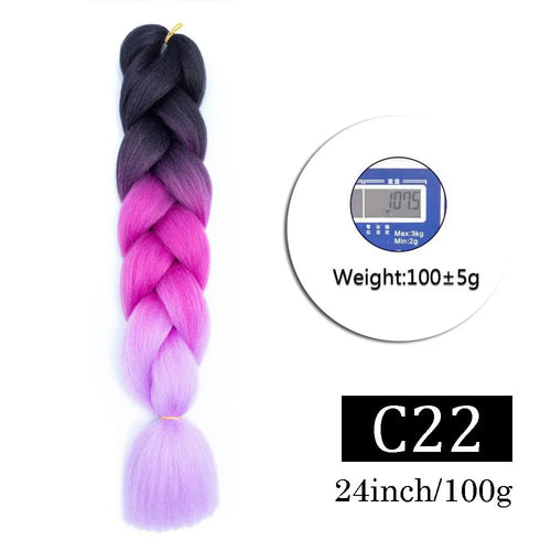  Jumbo Ombre Braiding Hair 24 Inch Pack cashymart