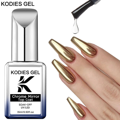  KODIES GEL Chrome Mirror Top Coat for Stunning Nail Shine cashymart