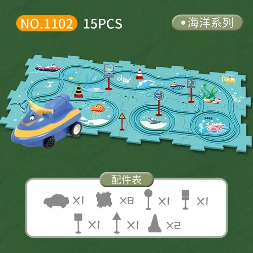  Kids Electric Rail Car Puzzle cashymart