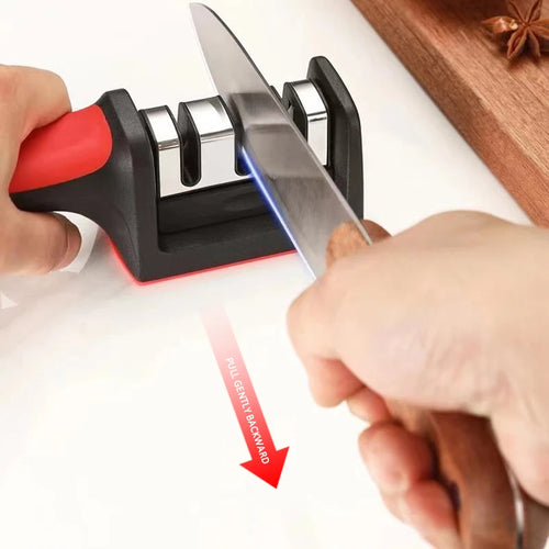  Kitchen Multi-Functional Knife Sharpener Black cashymart