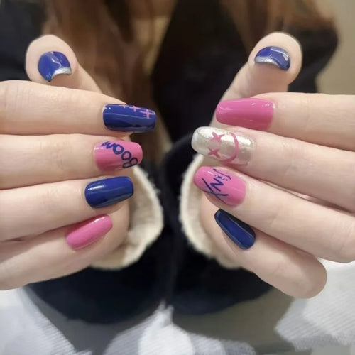  LOL Jinx Cosplay Press-On Nails Set cashymart