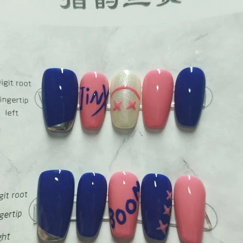  LOL Jinx Cosplay Press-On Nails Set cashymart