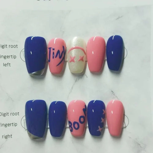  LOL Jinx Cosplay Press-On Nails Set cashymart