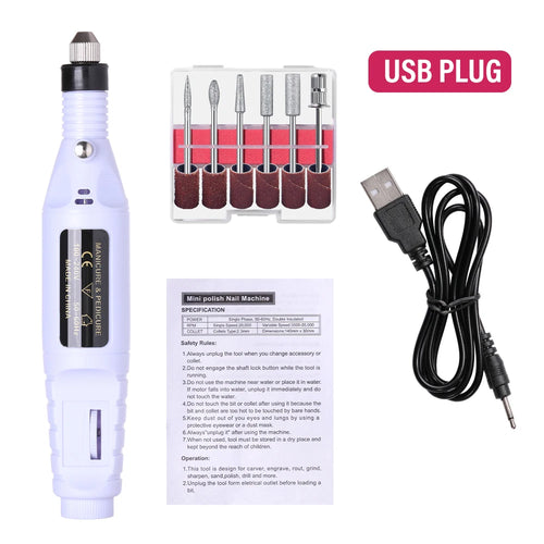  LULAA Electric Nail Drill Machine Set cashymart