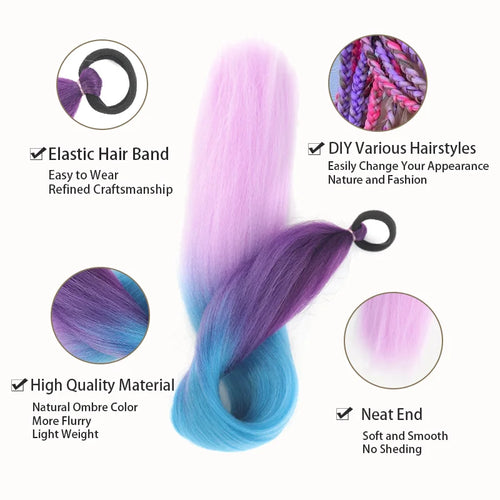  LUPU 26 Inch Ombre Ponytail Extension cashymart