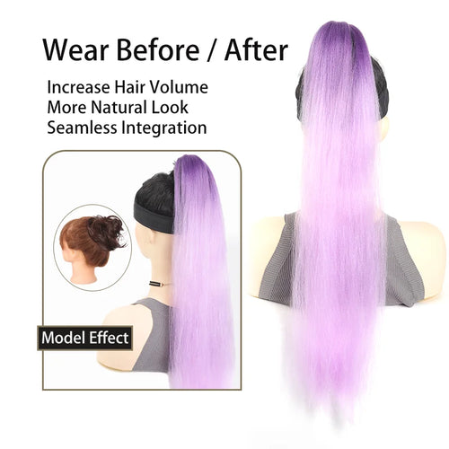  LUPU 26 Inch Ombre Ponytail Extension cashymart