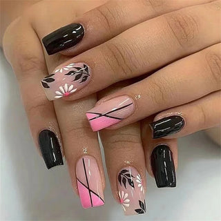  Light Pink Blue Gradient Long Ballet Press-On Nails cashymart