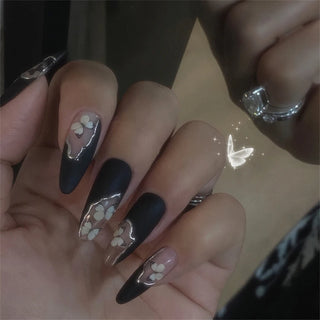  Light Pink Blue Gradient Long Ballet Press-On Nails cashymart
