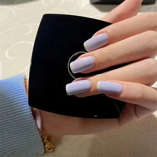  Light Pink Blue Gradient Long Ballet Press-On Nails cashymart