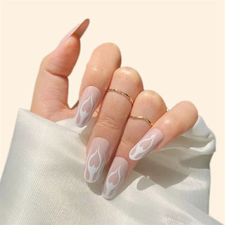  Light Pink Blue Gradient Long Ballet Press-On Nails cashymart