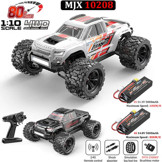  Lightning Fast MJX Hyper Go 10208 1/10 Brushless RC Drift Truck cashymart