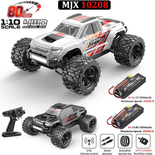  Lightning Fast MJX Hyper Go 10208 1/10 Brushless RC Drift Truck cashymart