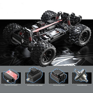  Lightning Fast MJX Hyper Go 10208 1/10 Brushless RC Drift Truck cashymart