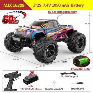  Lightning Speed 1/16 Brushless 4WD RC Off-Road Racing Car 70KM/H cashymart