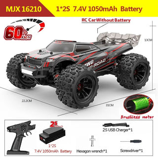  Lightning Speed 1/16 Brushless 4WD RC Off-Road Racing Car 70KM/H cashymart