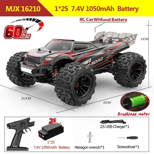  Lightning Speed 1/16 Brushless 4WD RC Off-Road Racing Car 70KM/H cashymart