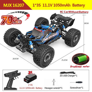  Lightning Speed 1/16 Brushless 4WD RC Off-Road Racing Car 70KM/H cashymart
