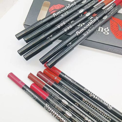  Lip Liner Pen Set Waterproof Easy To Color Makeup cashymart