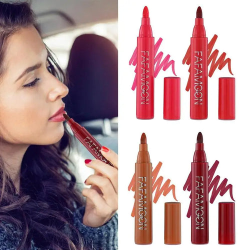  Lip Marker Stain Pen 2 in 1 Waterproof Matte Makeup cashymart