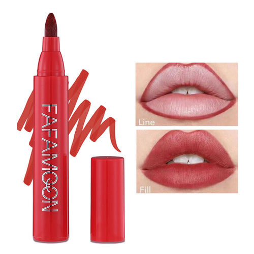  Lip Marker Stain Pen 2 in 1 Waterproof Matte Makeup cashymart