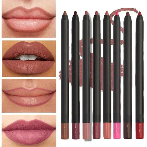  Lipliner Pencil Lip Makeup Sexy Red Matte Waterproof cashymart