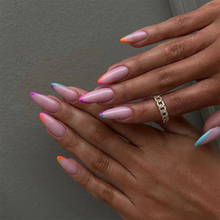  Long Almond Fake Nails cashymart