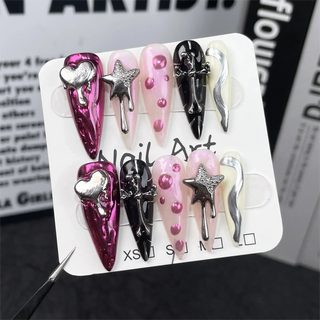 Long Almond Press on Nails cashymart