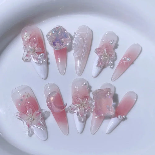  Long Almond Press on Nails cashymart