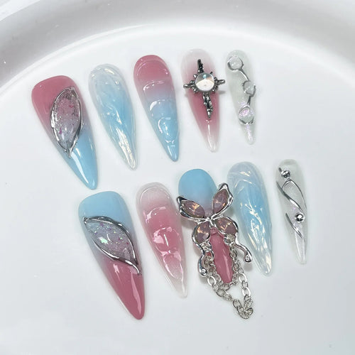  Long Almond Press on Nails cashymart