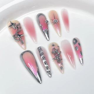 Long Almond Press on Nails cashymart