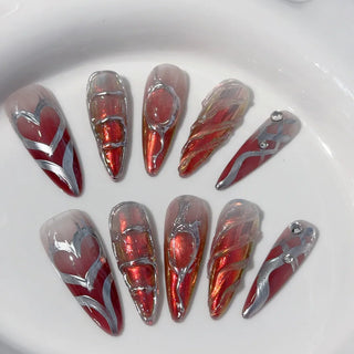 Long Almond Press on Nails cashymart