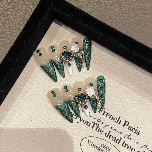  Long Almond Press on Nails cashymart
