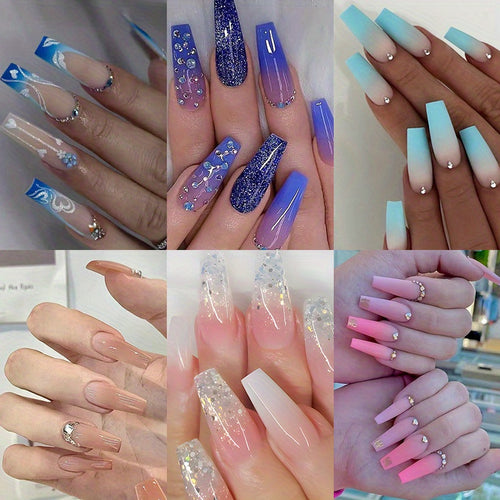  Long Coffin Nails Set cashymart