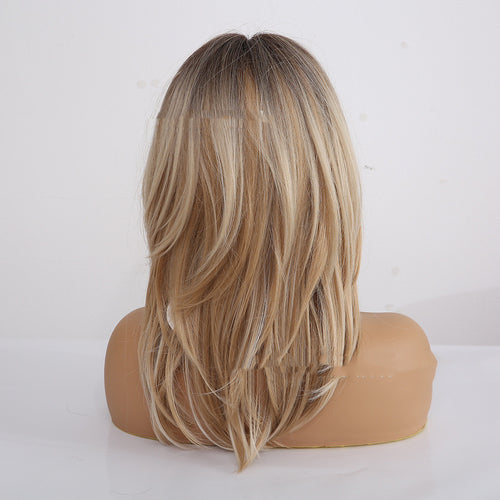  Long Golden Gradient Female Wig cashymart