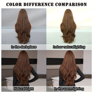  Long Loose Curly Teabrown Wig cashymart