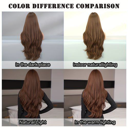  Long Loose Curly Teabrown Wig cashymart
