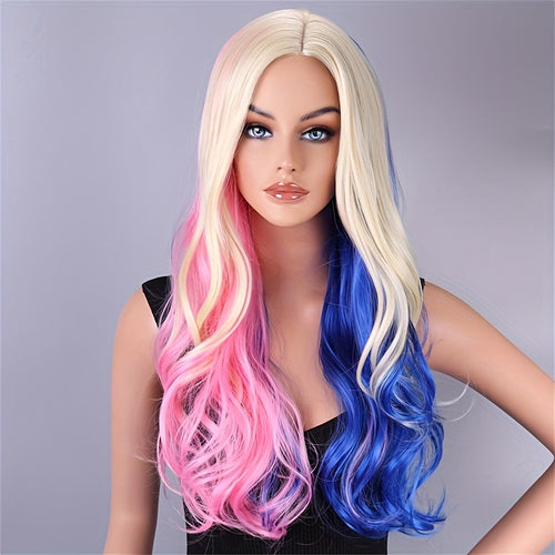  Long Multicolor Synthetic Wig for Festivals cashymart