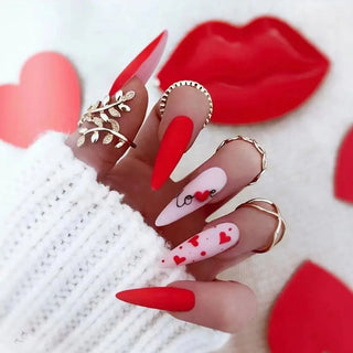  Long Stiletto French Fake Nails cashymart