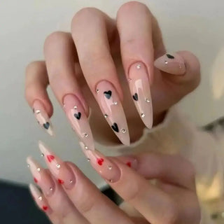 Long Stiletto French Fake Nails cashymart