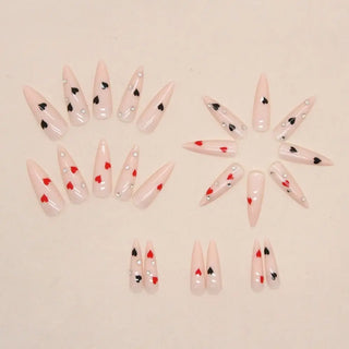  Long Stiletto French Fake Nails cashymart