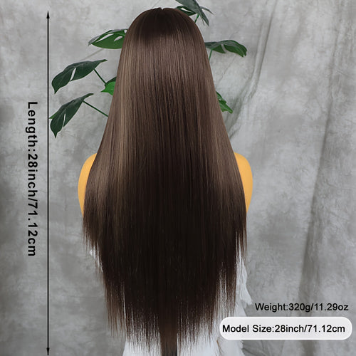  Luxe 28" Straight Synthetic Lace Front Wig cashymart