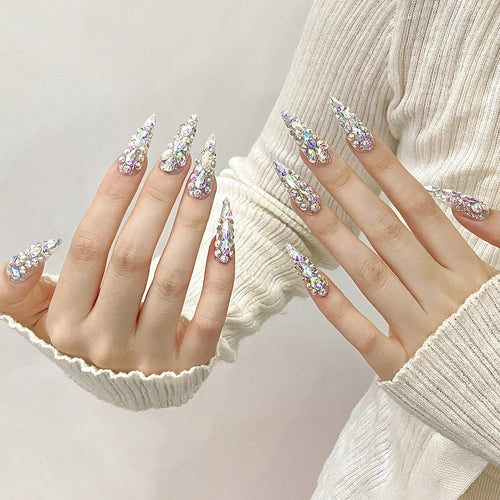  Luxury Handmade Press On Stiletto Nails cashymart