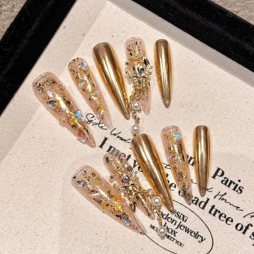  Luxury Handmade Press On Stiletto Nails cashymart