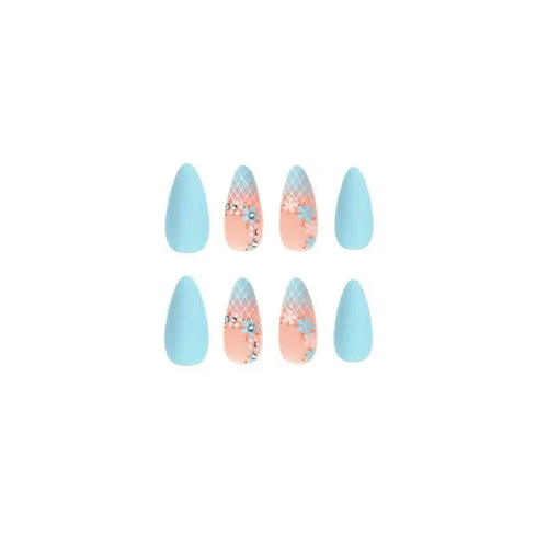  Luxury Multicolor Almond Press-On Nail Set cashymart