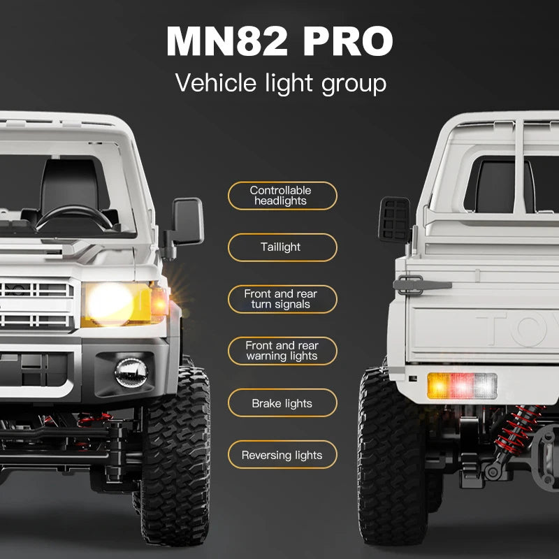 ZWN 1:12 フルスケール RC カー MN82 pro MN82 PRO 1:12 Scale 4WD RC Off-Road Truck with Controllable