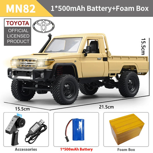  MN82 PRO 1:12 Scale 4WD RC Off-Road Truck with Controllable Lights cashymart