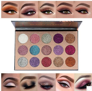  Magic Glitter Palette with 15 Vibrant Colors cashymart