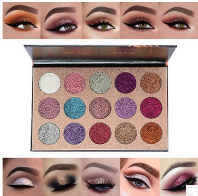  Magic Glitter Palette with 15 Vibrant Colors cashymart